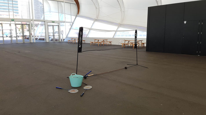 Unser Badminton Match am Hafen