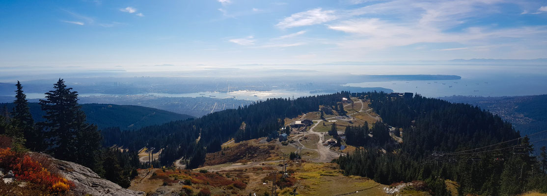 Aussicht auf Vancouver City vom Grouse Mountain