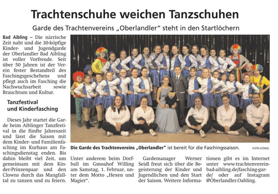Garde Bad Aibling, Zeitungsbericht