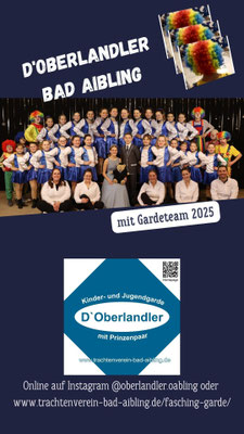 Öffentliche Auftritte, D´Oberlandler Kinder-Jugendgarde aus Bad Aibling