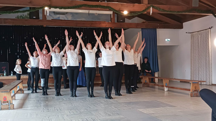 Bild vom Trainingstag der Kindergarde 2026 Bad Aibling im Gmoahof