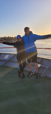 Fähre nach chiloe, erstes Mal Seelöwen gesehen