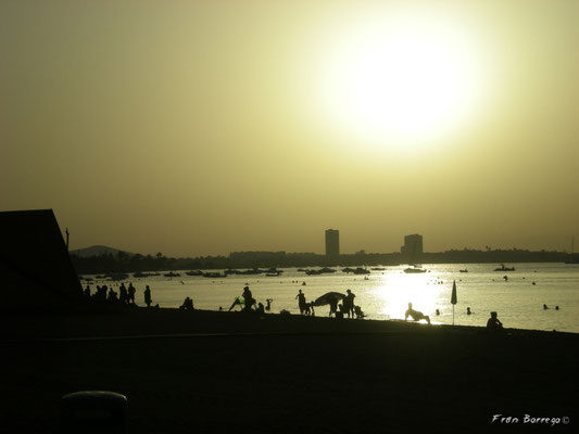 el atardecer