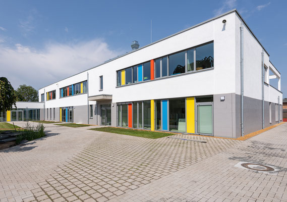 Generalplanung zur Erweiterung Josef-Schaeben-Grundschule Weilerswist, Ansicht von Sporthalle aus