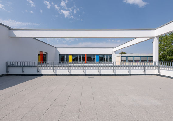 Generalplanung zur Erweiterung Josef-Schaeben-Grundschule Weilerswist, Blick von der Dachterrasse