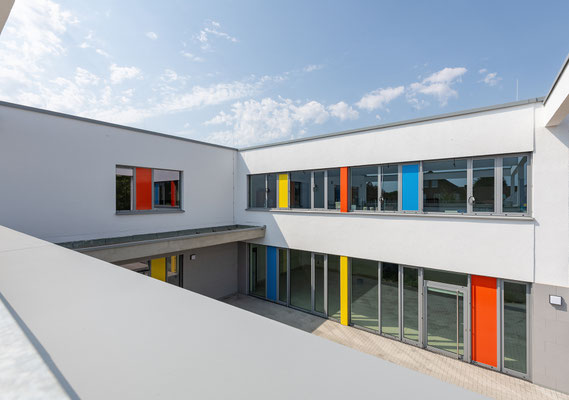 Generalplanung zur Erweiterung Josef-Schaeben-Grundschule Weilerswist, Blick von der Dachterrasse