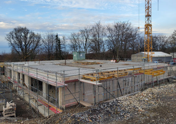 Neubau Kita Hasslinghausen Sprockhövel, das erste Geschoss steht als Rohbau