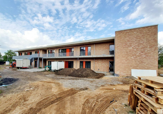 Neubau Kita mit Familienzentrum in Bergheim-Ahe, Gebäude-Ansicht Süd