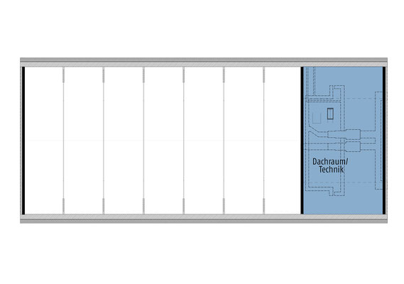 Neubau Einfeld-Sporthalle Neunkirchen-Seelscheid, Grundriss Dachgeschoss 