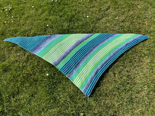 Moin Moin Variante 1: Tuch gestrickt und fotografiert von Anke Schmidt.