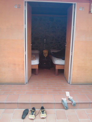 03.09.2009: Zimmer Nr. 41: Allein in einem "luxuriösen" Zweibettzimmer in  "Cacabelos"
