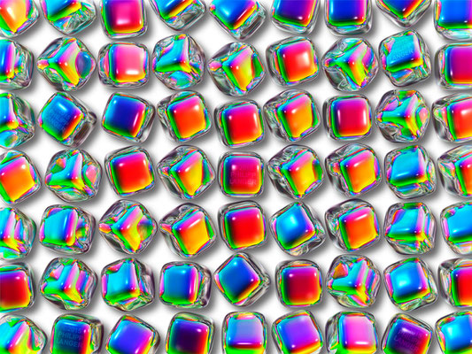 Iridescent Glass Cubes (2015)