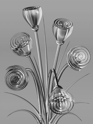 Gray Glass Flowers (2016)