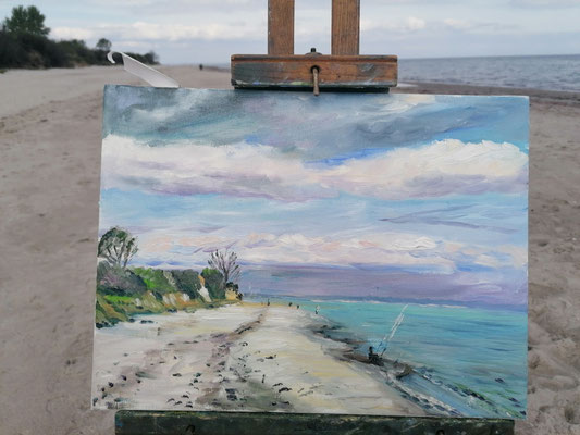 Pottloch  Strand  Öl 280,- 30 x 40