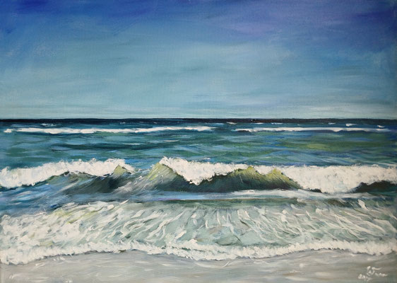 Ostseewellen, 50 x 70 Acryl  550,-