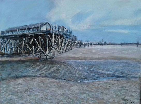   54 Grad 30 x 40 Pastell 420,- Gerahmt 40 x 50