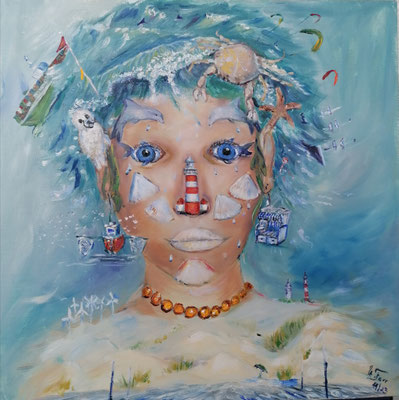 Frau Nordsee 50 x 50  sold