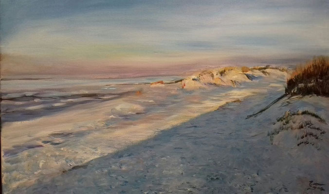 Abend in den Dünen 40 x 60 Öl. 390,-