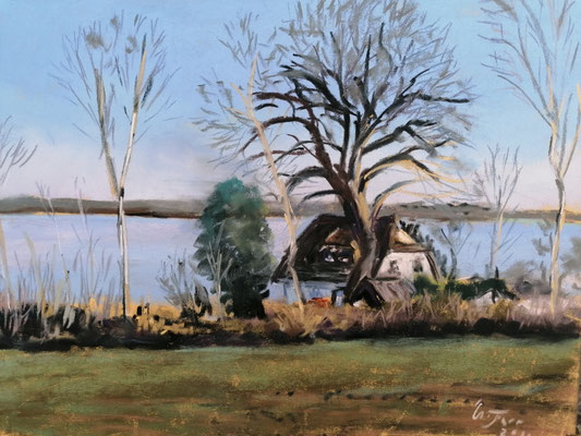 Steinberghaff, Pastell 24 x 30 gerahmt 30 x 40 210,-