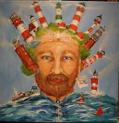 Der Leuchtturmfan Öl 50 x 50 780,-