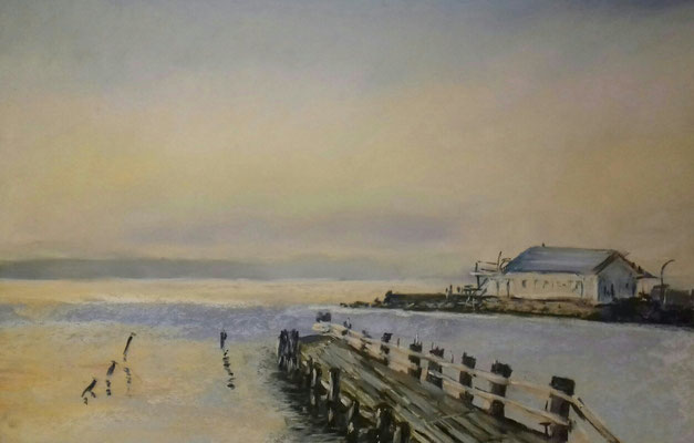 Wackerballig, Pastell 30 x 40, plein air, gerahmt 40 x 50 320,-