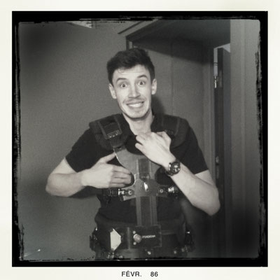 Tom Duret, (steadycam). Décor studio d'enregistrement. MIKROKOSM, Villeurbanne.