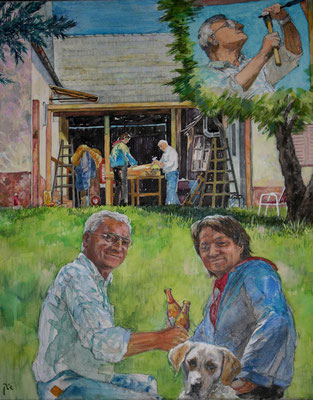Vater und Sohn - 50 x 60 cm 