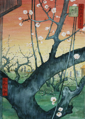 Altmeister Shigeyoshi "Marillenblütenfest" - 28 x 40 cm 