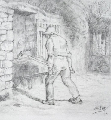 1855‐56手押し車の男ジャン･フランソワ･ミレー