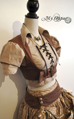 My Oppa creation plume steampunk boheme boho hippie ethnique danse vêtement femme gilet sous poitrine jupe chemise ceinture, bohemian ethnic dance women's clothing underbust vest skirt shirt belt