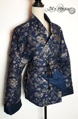 My Oppa kimono style Fashion creation blue flowers