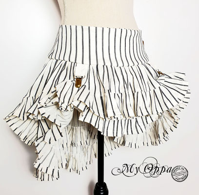 jupe steampunk rayée my oppa creation skirt