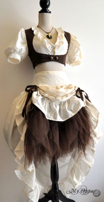 Création Steampunk été Bohème 2015 costume dress fashion creation skirt corset jacket corsetry