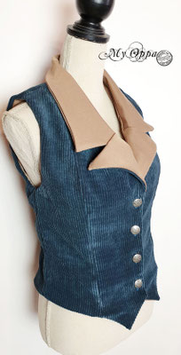 My Oppa création veste velours gilet steampunk / creation of a steampunk velvet jacket