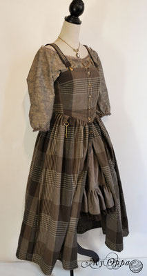 Création My Oppa robe steampunk pirate, medieval, avec bretelles, underbust dress with suspenders