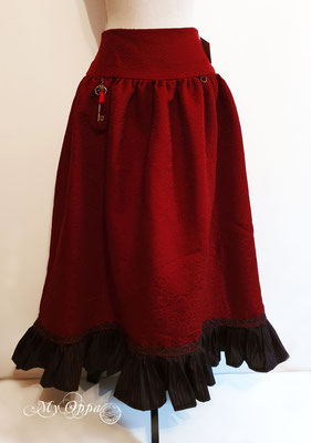 creation my oppa skirt red steampunk clothes vêtement noel santa  