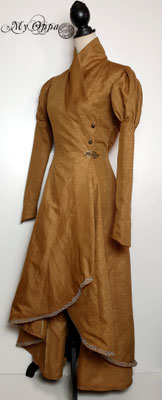 Création My Oppa steampunk medieval robe automne ocre dorée vêtement femme/ dress