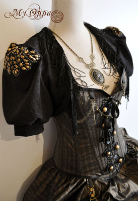My Oppa création burlesque doll steampunk costume vêtement femme corset jupe boléro victorien mariage, women's clothing corset veste skirt shirt victorian wedding