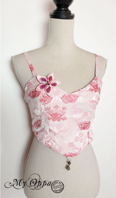 haut kimono rose reversible my oppa création 