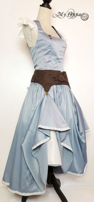 My Oppa création Alice costume au pays des merveilles steampunk jupe haut laçage ceinture, Alice in Wonderland skirt top corset lacing belt,