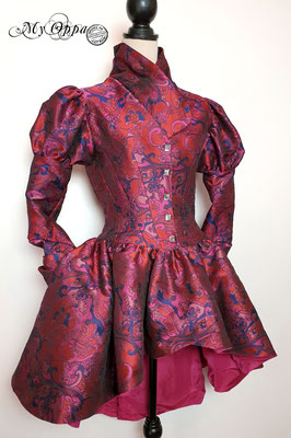 My Oppa  fleur veste manteau fushia robe casual steampunk, +coat jacket, mariage cérémonie lolita costume spectacle burlesque