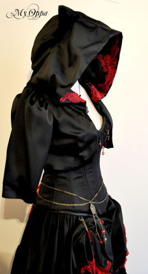 Creation My Oppa Fashion show steampunk Conte The Vampire Cat of Nabeshima 2014  corsetrey jacket