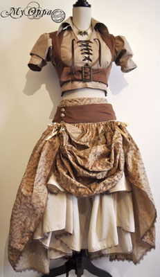 My Oppa creation plume steampunk boheme boho hippie ethnique danse vêtement femme gilet sous poitrine jupe chemise ceinture, bohemian ethnic dance women's clothing underbust vest skirt shirt belt