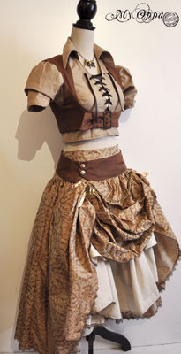 My Oppa creation plume steampunk boheme boho hippie ethnique danse vêtement femme gilet sous poitrine jupe chemise ceinture, bohemian ethnic dance women's clothing underbust vest skirt shirt belt