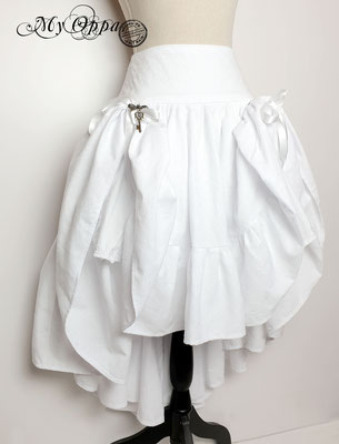 creation my oppa steampunk jupe longue blanche skirt vêtement
