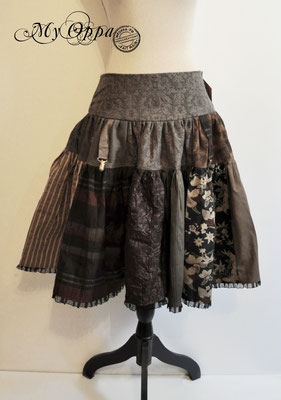 creation my oppa skirt steampunk clothes fashion patchwork