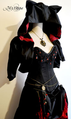 Creation My Oppa Fashion show steampunk Conte The Vampire Cat of Nabeshima 2014 corsetrey jacket