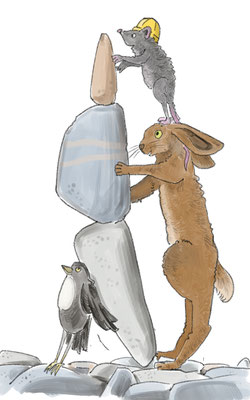 Illustration für die Broschüre "Pestalozzipfad Burgdorf".