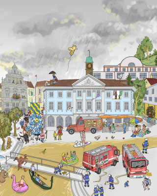 Ausschnitt aus dem "Wimmelbuch Oberaargau", herausgegeben vom Jahrbuch Oberaargau.