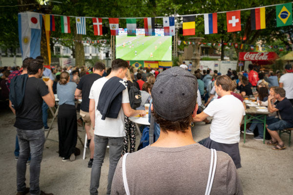 Public Viewing WM 2018 in entspannter Atmosphäre für einen guten Zweck. 